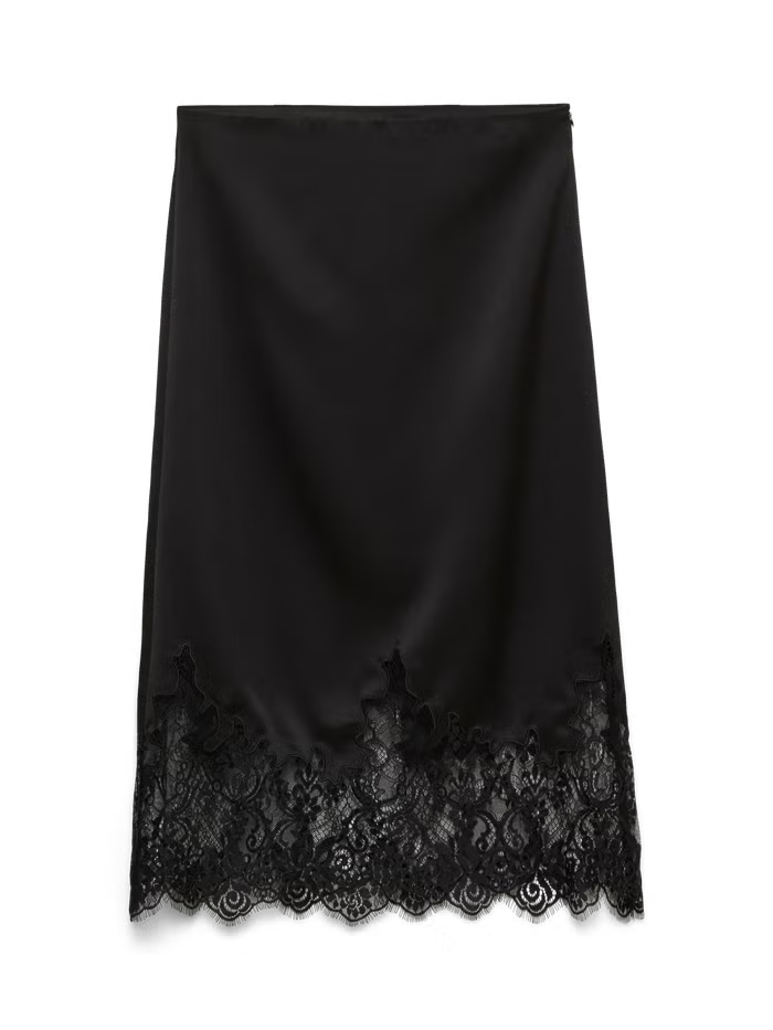 Lace Trim Skirt