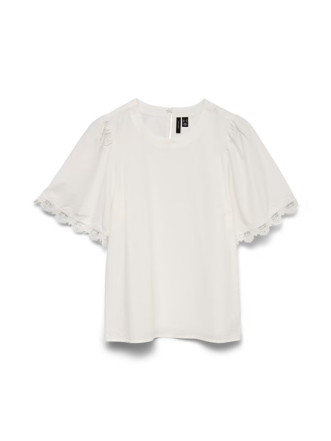 Organic Cotton Crochet Sleeve Top