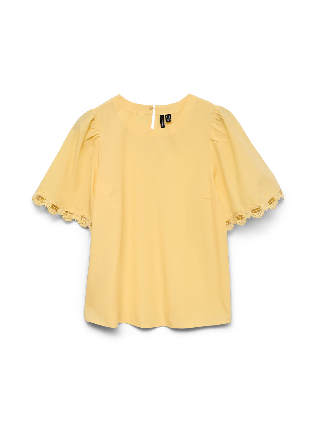 Organic Cotton Crochet Sleeve Top