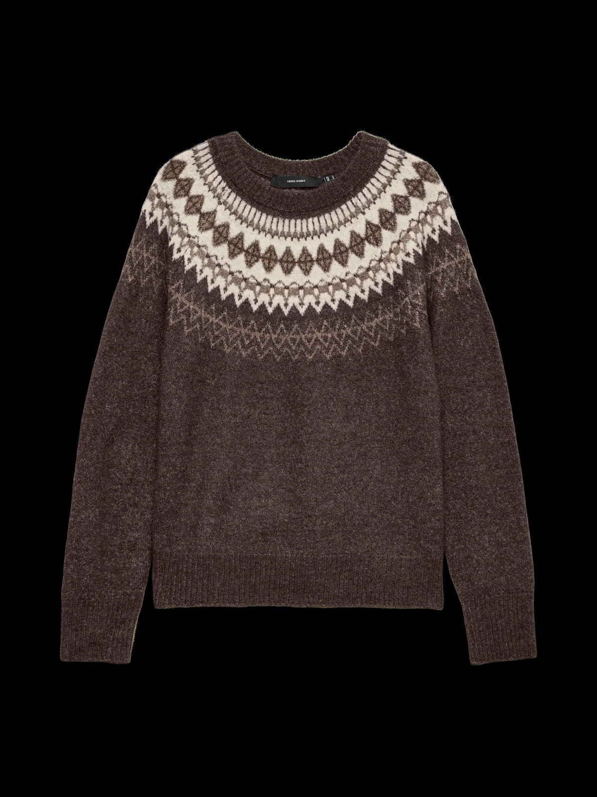 Geometric Print Knitted Pullover