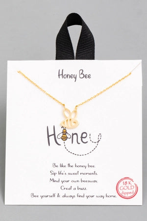 18K Gold Dipped Honey Bee Necklace