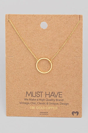 18K Gold Dipped Ring Necklace