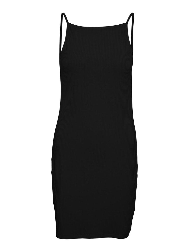 Edda Short Cotton Dress - Black