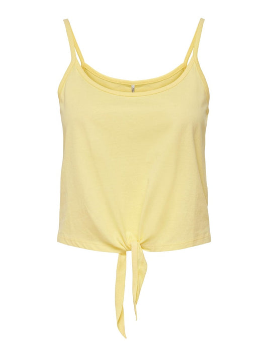 May Sleeveless Short Knot Tank Top