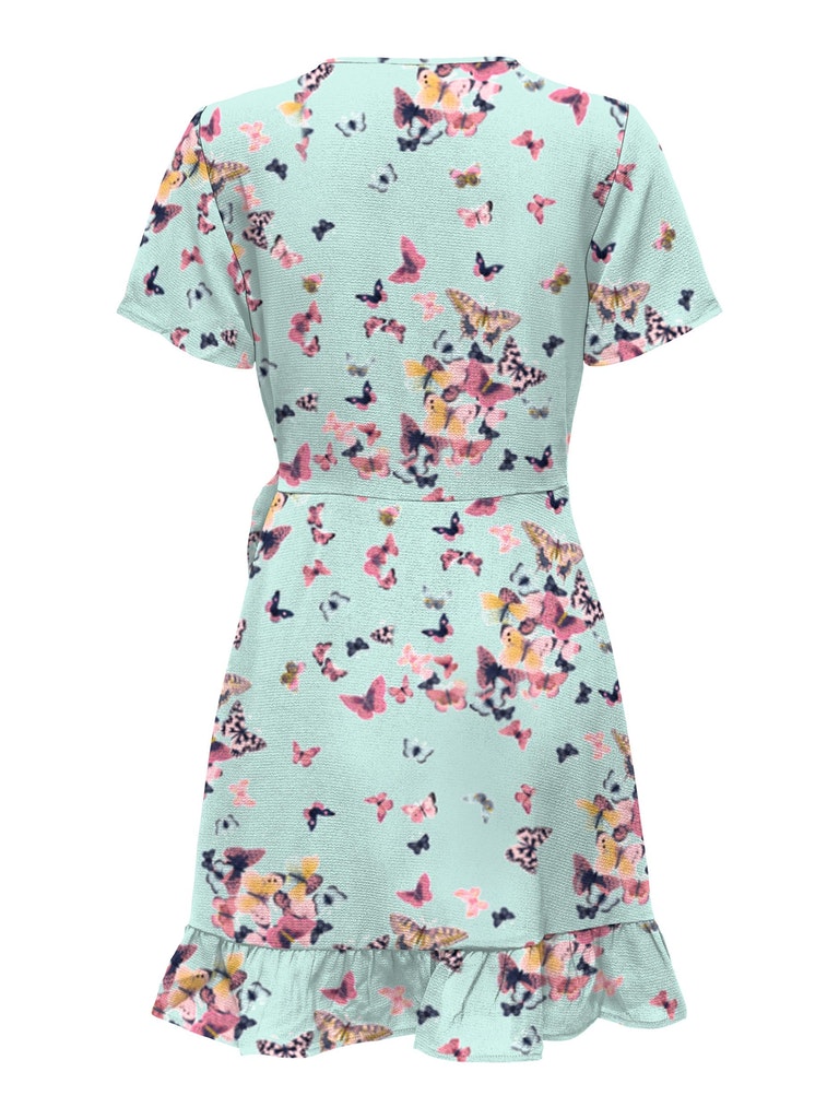 Nova Lux Short Sleeve Marlie Wrap Dress - Butterfly Print