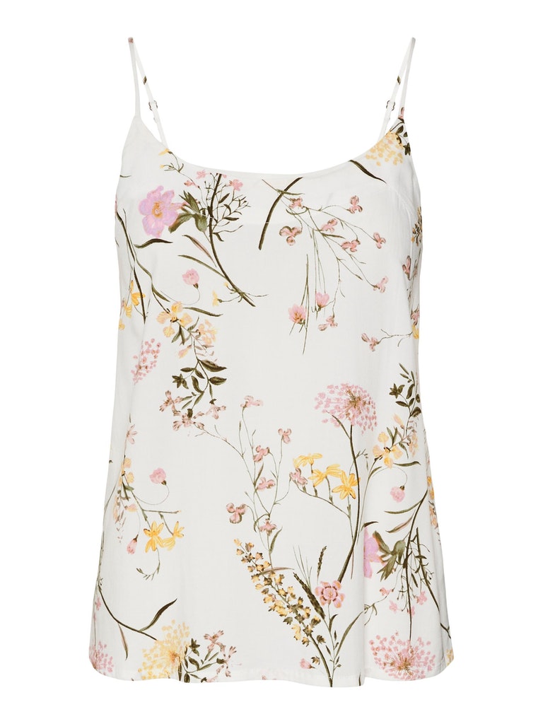 Simply Easy Singlet Top - White Floral