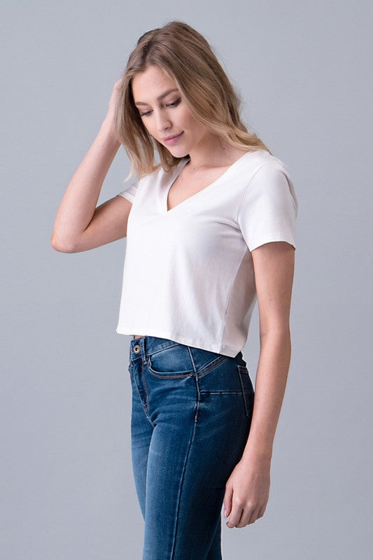 Exposure VNeck Crop TShirt