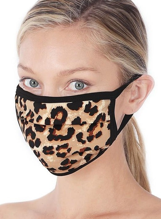 Exposure Leopard Print Cotton Lined Masks